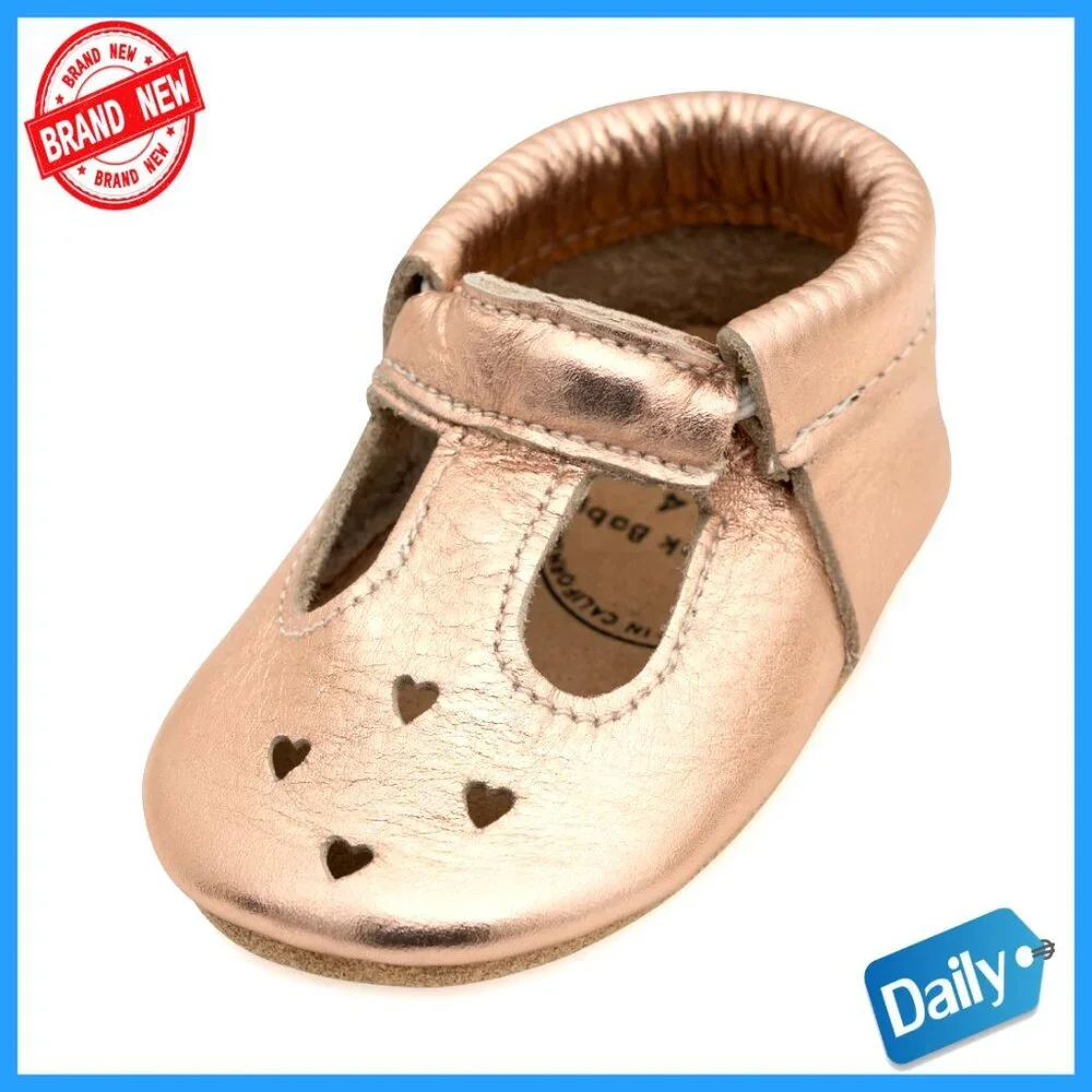 Genuine Leather Soft Sole Mary Jane Mocc for Baby Girls